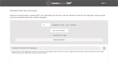 Desktop Screenshot of loremipsum360.com